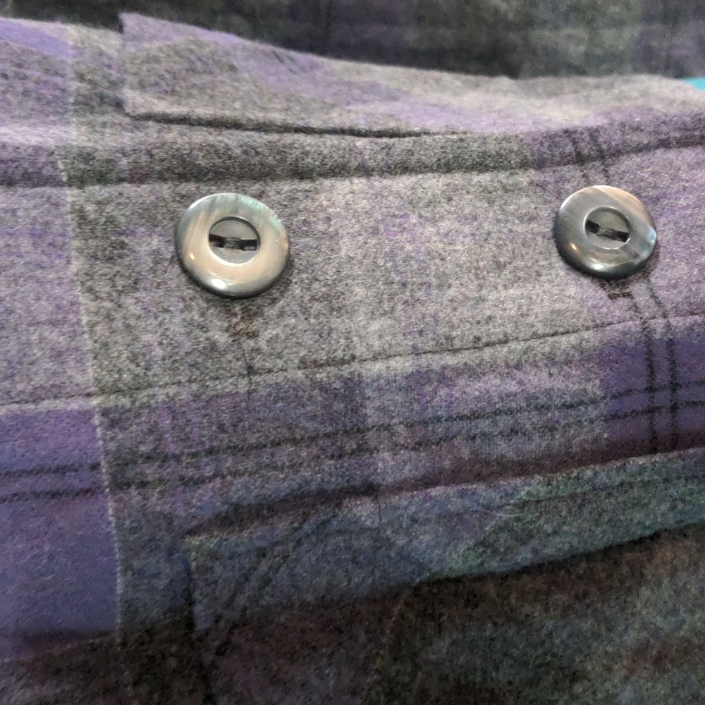 Pendleton Purple Gray Wool Blazer Button Jacket C… - image 3